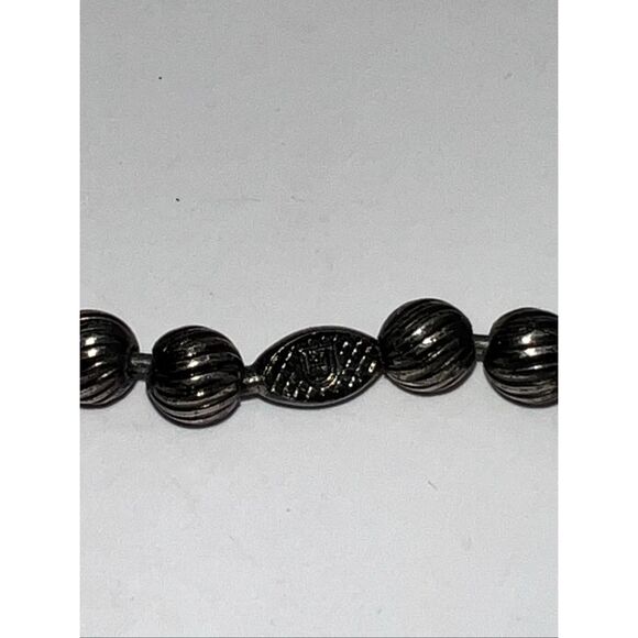 Vintage Amway Silver Plate Heavy Bead Chain Necklace 28 Inches Long Classic Styl - Picture 6 of 6